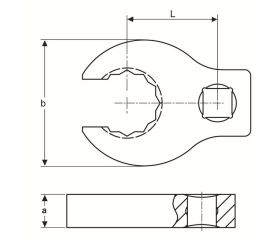 Llaves Crowfoot para racores con cuadrado de 1/4